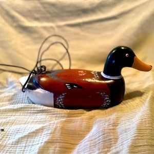 Vintage teleMania wooden wood duck decoy telephone mallard